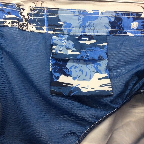 Chaps Swim Trunks Men’s Sz XL Blue Great Lake Print Brief Lined Pockets NWT $50 - Picture 7 of 9